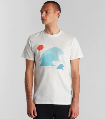 Dedicated Stockholm Cut Waves T-Shirt off white